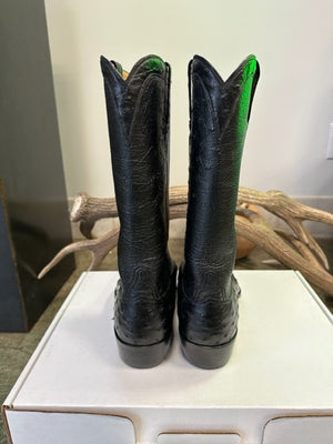 Ostritch Skin Full Up David Little's Custom Cowboy Boots made in San Antonio Texas 11.5 EE