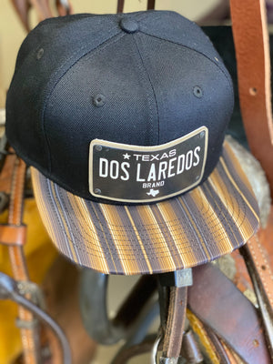 Dos Laredos Texas License Plate Brown Sarape Baseball Snapback Hat