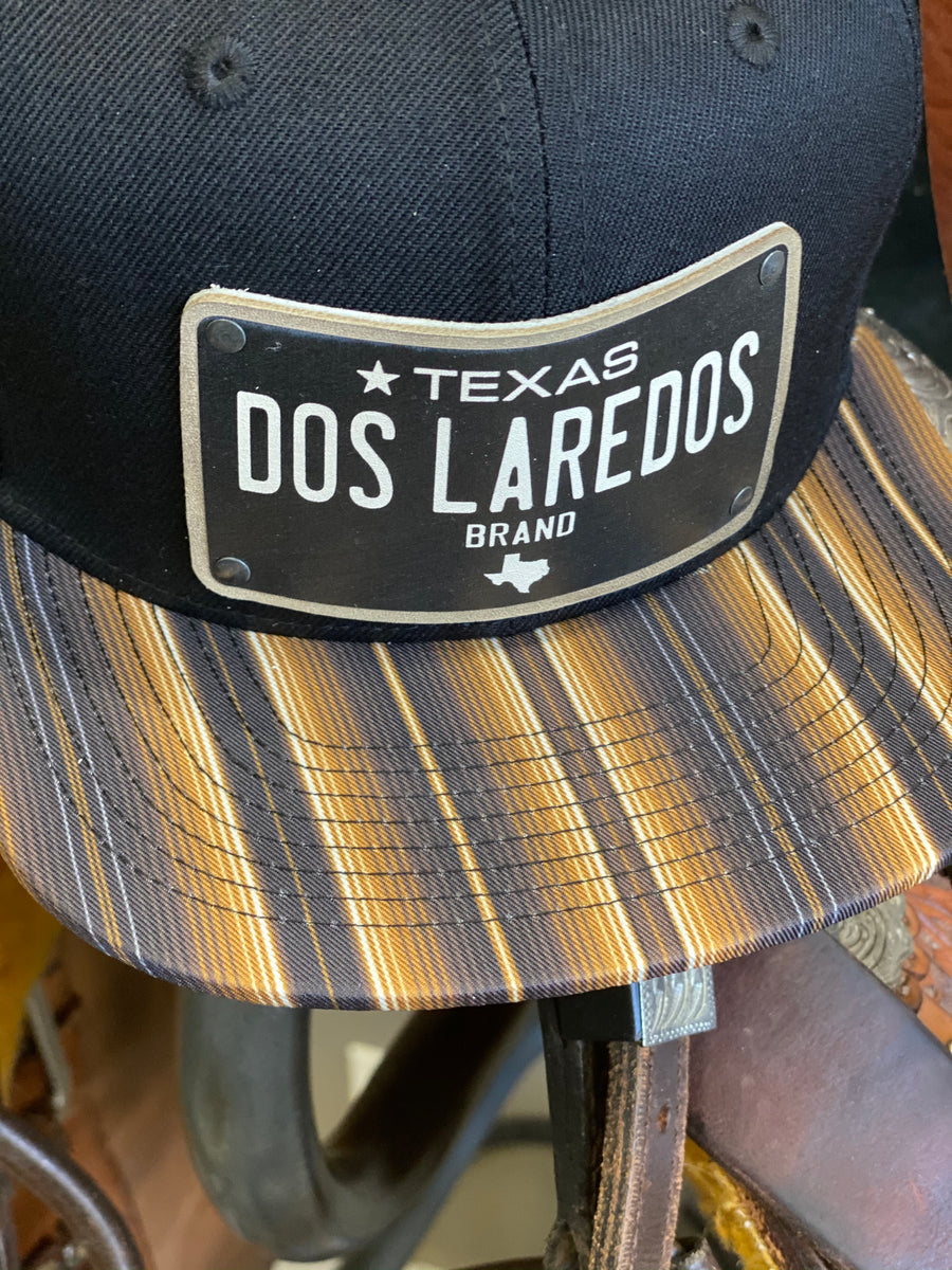 Dos Laredos Texas License Plate Brown Sarape Baseball Snapback Hat