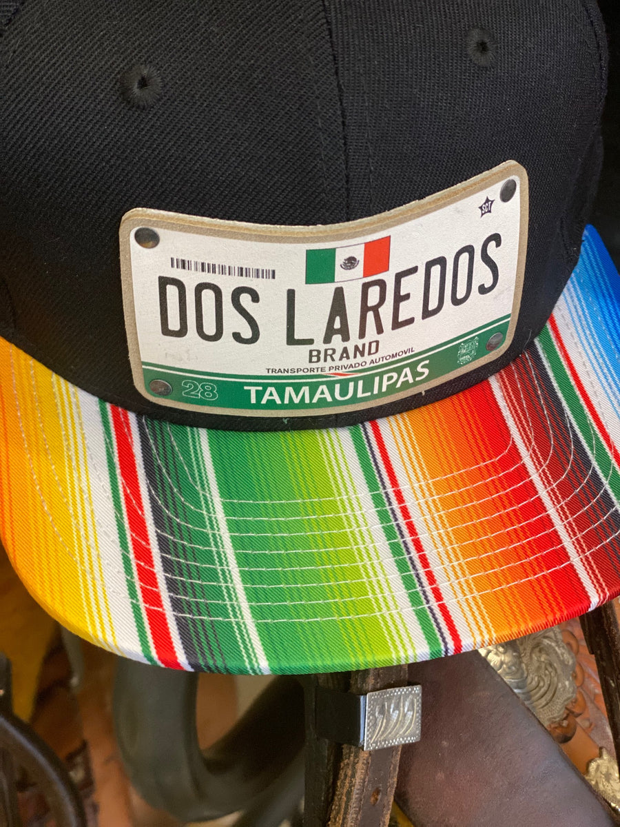 Dos Laredos Tamaulipas License Plate Colorful Sarape Baseball Snapback Hat