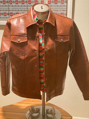 THE "TEQUILA ANEJO" LEATHER JACKET w/LINING and POCKETS