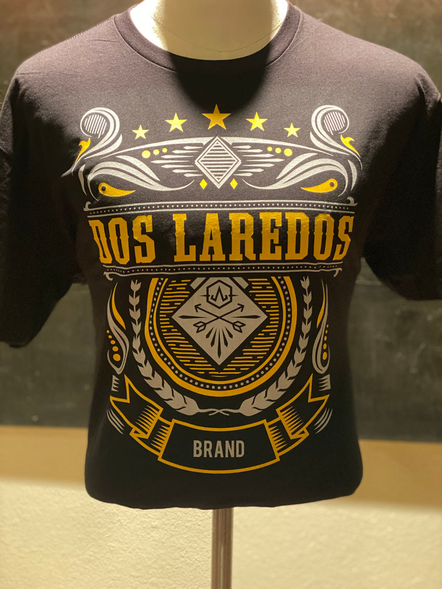 BLACK Short Sleeve Dos Laredos Brand Tee