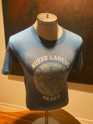 Vintage Nuevo Laredo Aztec Calendar Shirt Size 40