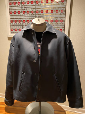 "AGAVE AZUL" COLOR LEATHER JACKET w/LINING
