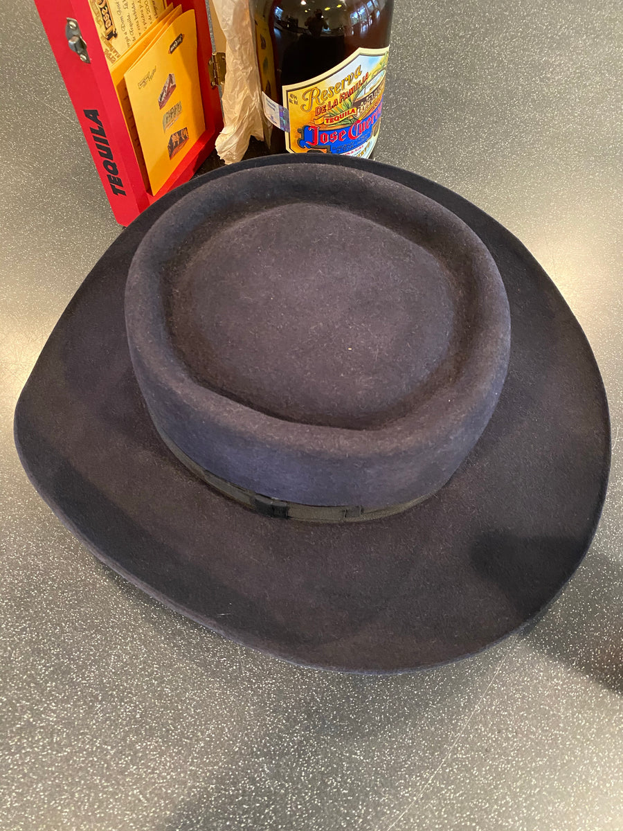 Texas Hatters Hat Dark Blue DJANGO with colored black ribbon