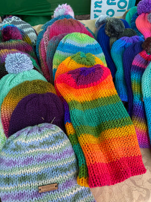 Hand Crafted beanies Sarape Colors