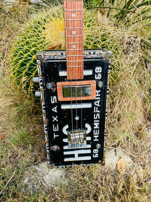 Teja Cigar Box Guitar with Vintage Texas 68 Plate HEMISPHERE