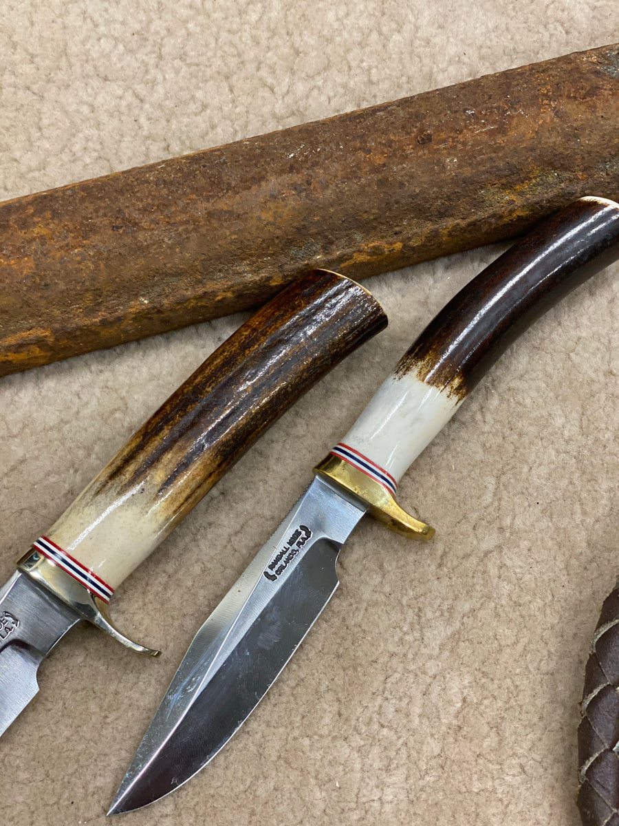 Vintage Pair of Sambar Stag Randall Knives