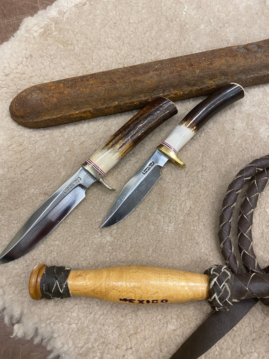 Vintage Pair of Sambar Stag Randall Knives