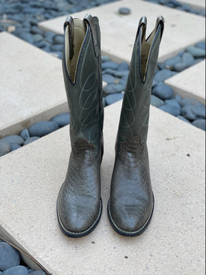 Vintage Acme snake print leather Color Gray MENS