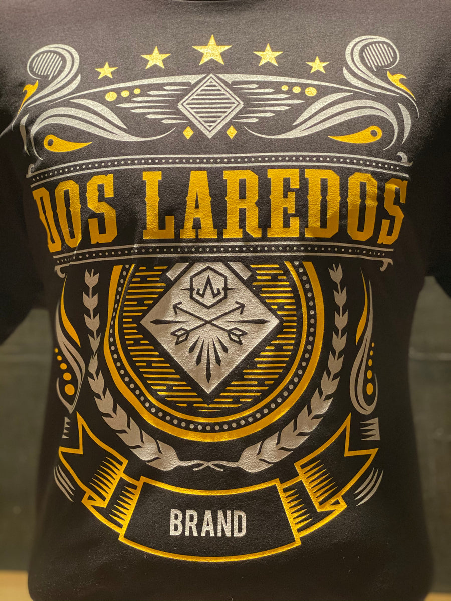 BLACK Short Sleeve Dos Laredos Brand Tee